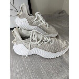Adidas Alphabounce Trainer Cloud White Gray Tennis Shoes W size 8